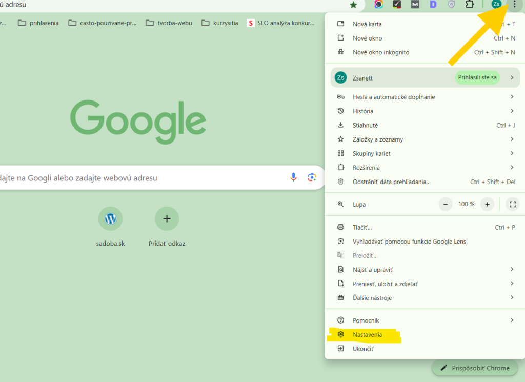 vyčistenie virtuálnej plochy, nastavenie uloženia súborov